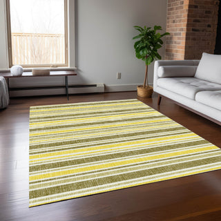 Piper Looms Chantille Stripes ACN531 Khaki Area Rug