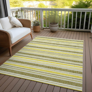 Piper Looms Chantille Stripes ACN531 Khaki Area Rug