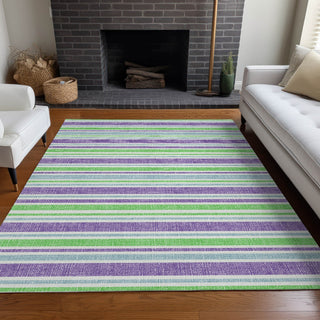 Piper Looms Chantille Stripes ACN531 Lime Area Rug