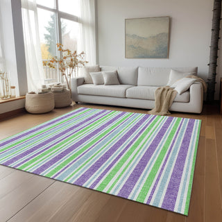 Piper Looms Chantille Stripes ACN531 Lime Area Rug