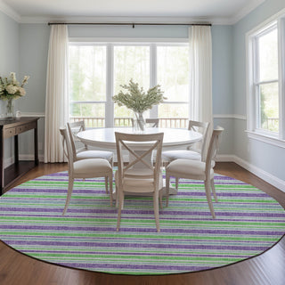 Piper Looms Chantille Stripes ACN531 Lime Area Rug