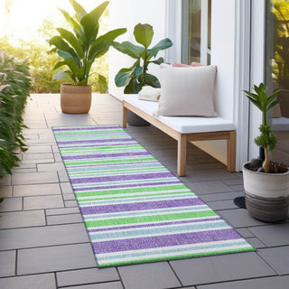 Piper Looms Chantille Stripes ACN531 Lime Area Rug