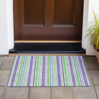 Piper Looms Chantille Stripes ACN531 Lime Area Rug