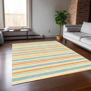 Piper Looms Chantille Stripes ACN531 Orange Area Rug