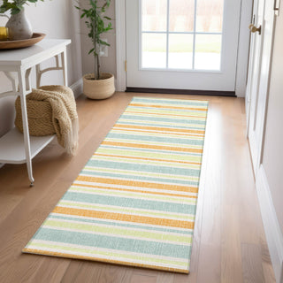 Piper Looms Chantille Stripes ACN531 Orange Area Rug