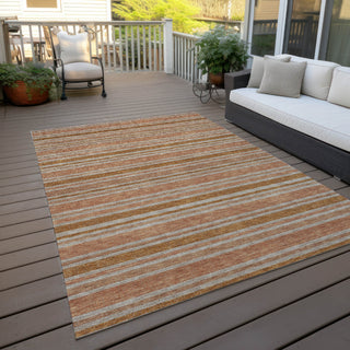 Piper Looms Chantille Stripes ACN531 Paprika Area Rug