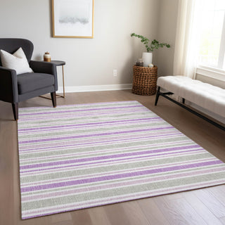 Piper Looms Chantille Stripes ACN531 Pearl Area Rug