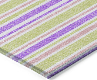 Piper Looms Chantille Stripes ACN531 Purple Area Rug