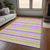 Piper Looms Chantille Stripes ACN531 Purple Area Rug