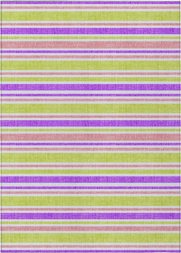 Piper Looms Chantille Stripes ACN531 Purple Area Rug