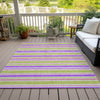 Piper Looms Chantille Stripes ACN531 Purple Area Rug