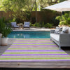 Piper Looms Chantille Stripes ACN531 Purple Area Rug