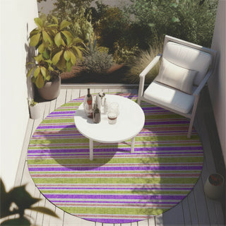 Piper Looms Chantille Stripes ACN531 Purple Area Rug