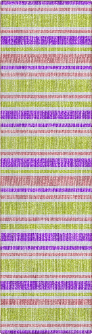 Piper Looms Chantille Stripes ACN531 Purple Area Rug