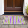 Piper Looms Chantille Stripes ACN531 Purple Area Rug