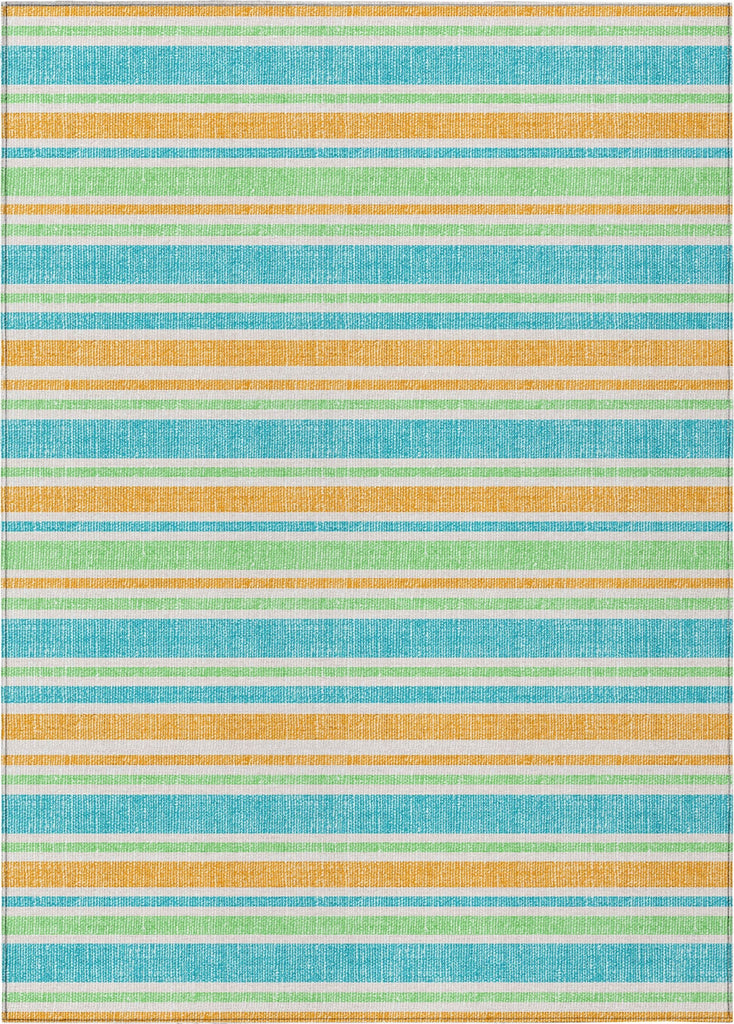 Piper Looms Chantille Stripes ACN531 Teal Area Rug