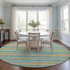 Piper Looms Chantille Stripes ACN531 Teal Area Rug