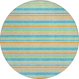 Piper Looms Chantille Stripes ACN531 Teal Area Rug