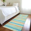 Piper Looms Chantille Stripes ACN531 Teal Area Rug