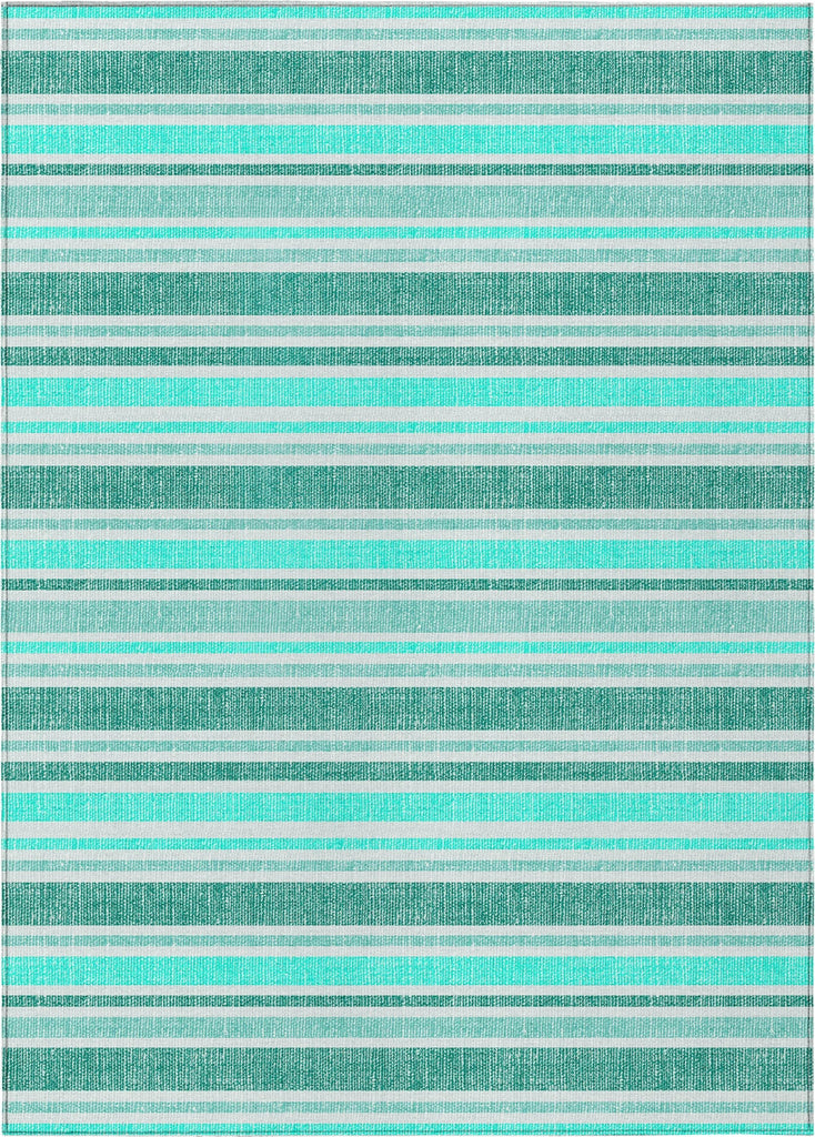 Piper Looms Chantille Stripes ACN531 Turquoise Area Rug