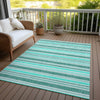 Piper Looms Chantille Stripes ACN531 Turquoise Area Rug