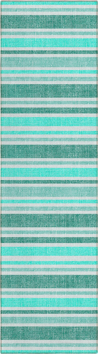 Piper Looms Chantille Stripes ACN531 Turquoise Area Rug