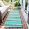 Piper Looms Chantille Stripes ACN531 Turquoise Area Rug