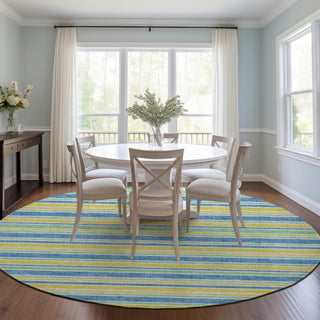 Piper Looms Chantille Stripes ACN531 Yellow Area Rug