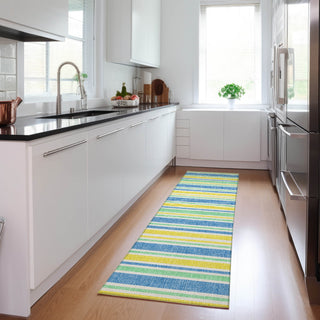 Piper Looms Chantille Stripes ACN531 Yellow Area Rug