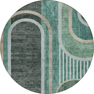 Piper Looms Chantille Art Deco ACN532 Emerald Area Rug