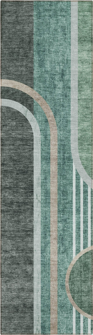 Piper Looms Chantille Art Deco ACN532 Emerald Area Rug