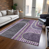 Piper Looms Chantille Art Deco ACN532 Purple Area Rug