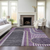 Piper Looms Chantille Art Deco ACN532 Purple Area Rug