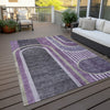 Piper Looms Chantille Art Deco ACN532 Purple Area Rug