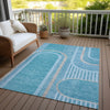 Piper Looms Chantille Art Deco ACN532 Teal Area Rug