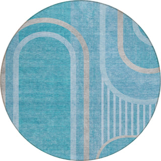 Piper Looms Chantille Art Deco ACN532 Teal Area Rug