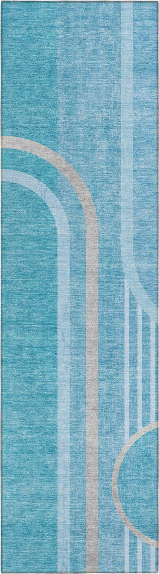 Piper Looms Chantille Art Deco ACN532 Teal Area Rug