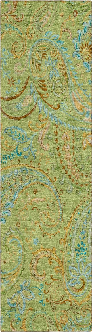 Piper Looms Chantille Paisley ACN533 Aloe Area Rug