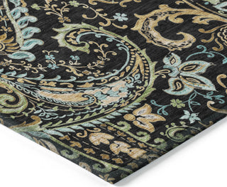 Piper Looms Chantille Paisley ACN533 Black Area Rug