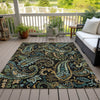 Piper Looms Chantille Paisley ACN533 Black Area Rug