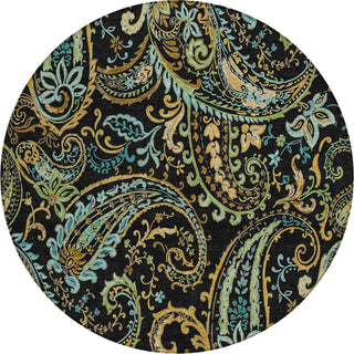 Piper Looms Chantille Paisley ACN533 Black Area Rug