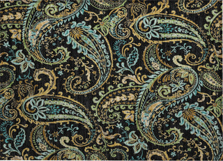 Piper Looms Chantille Paisley ACN533 Black Area Rug