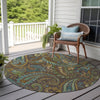 Piper Looms Chantille Paisley ACN533 Chocolate Area Rug