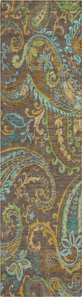 Piper Looms Chantille Paisley ACN533 Chocolate Area Rug