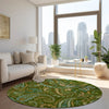 Piper Looms Chantille Paisley ACN533 Green Area Rug