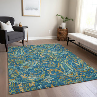 Piper Looms Chantille Paisley ACN533 Navy Area Rug