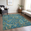 Piper Looms Chantille Paisley ACN533 Navy Area Rug