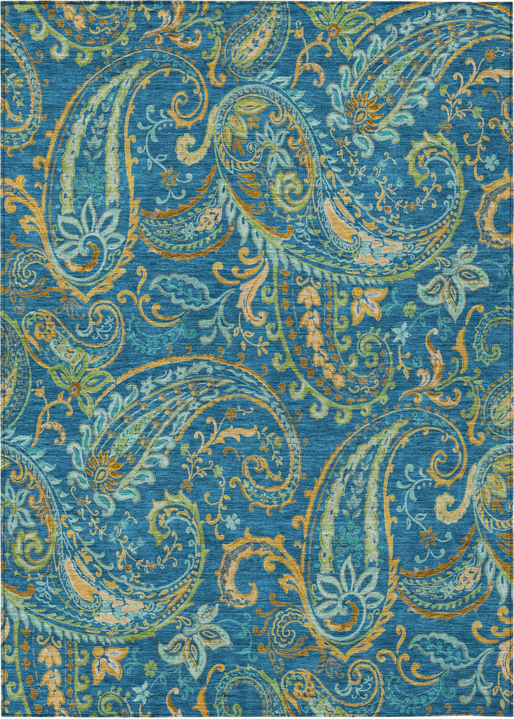 Piper Looms Chantille Paisley ACN533 Navy Area Rug