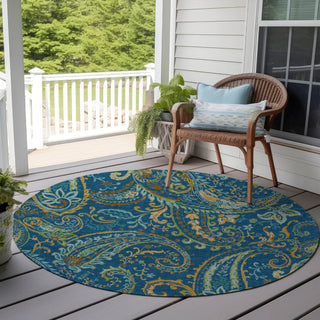 Piper Looms Chantille Paisley ACN533 Navy Area Rug