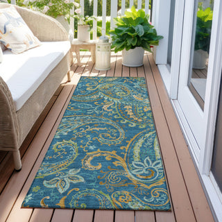 Piper Looms Chantille Paisley ACN533 Navy Area Rug